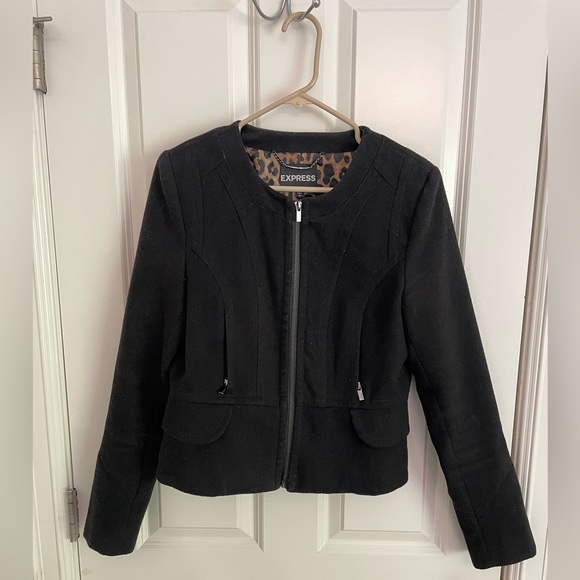 Express warm wool-like jacket black - Picture 1 of 5